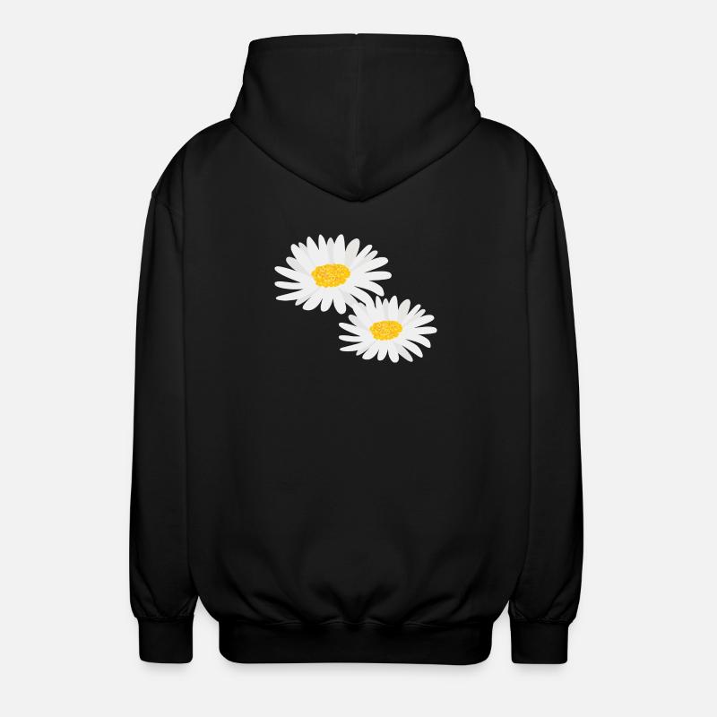 Marguerites de fleurs - Veste à capuche unisexe - noir