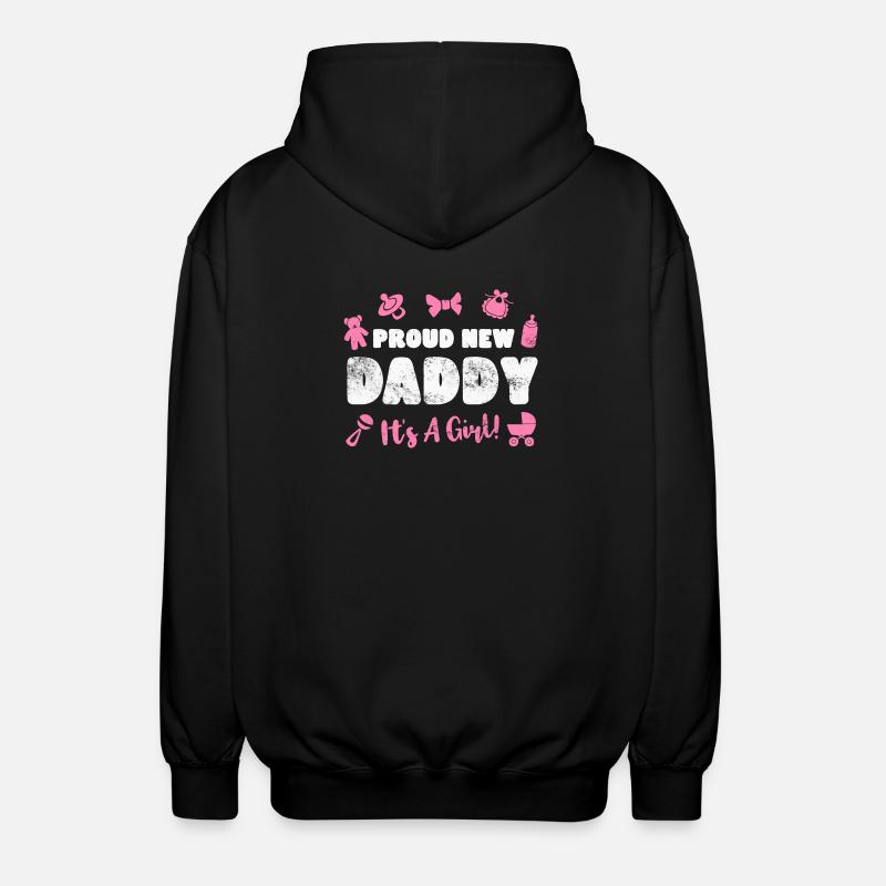 Père Paternité bébé naissance - Veste à capuche unisexe - noir