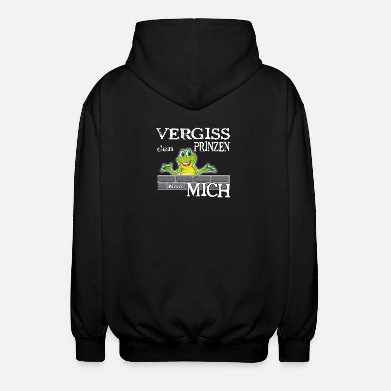Frosch König textile Geschenkidee - Unisex Kapuzenjacke - Schwarz
