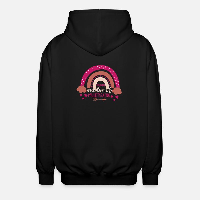 Mama Königin des Regenbogens Multitasking - Unisex Kapuzenjacke - Schwarz