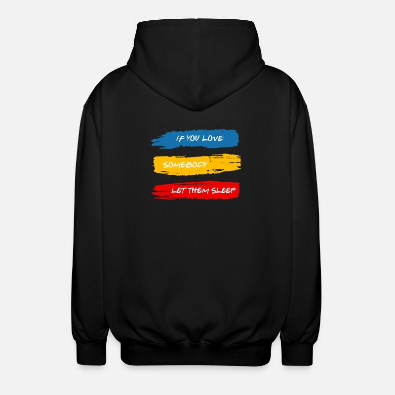 Lass sie schlafen - Unisex Kapuzenjacke - Schwarz