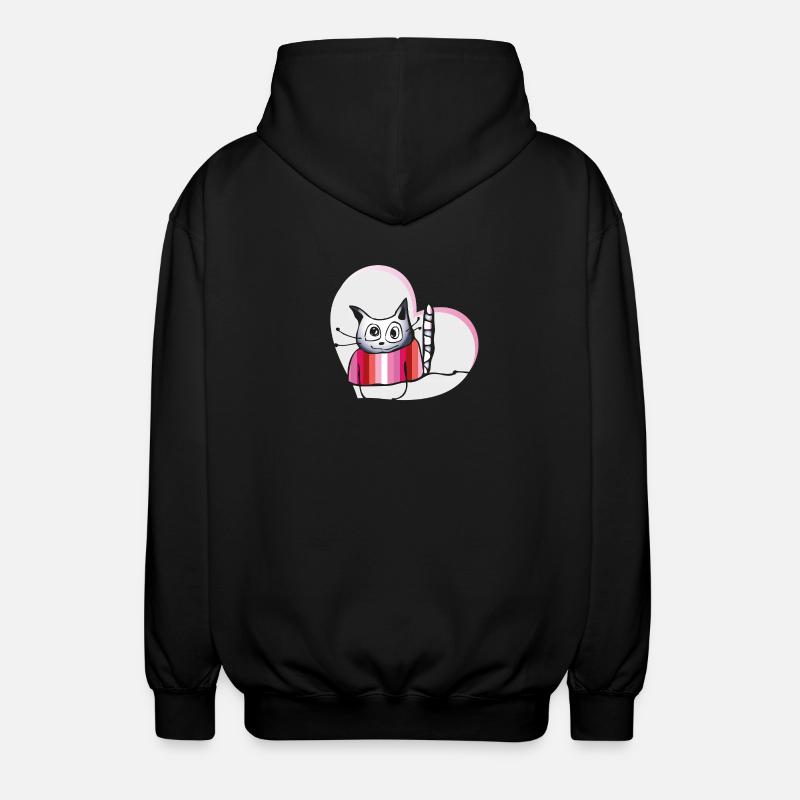 Chat lesbien - Veste à capuche unisexe - noir