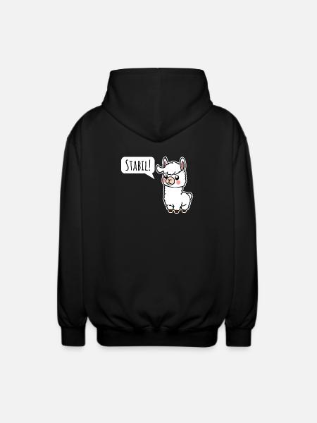 Restez stable ! Comme le petit lama - Veste à capuche unisexe - noir