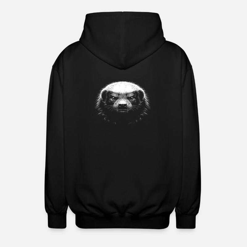 Honigdachs - Unisex Kapuzenjacke - Schwarz