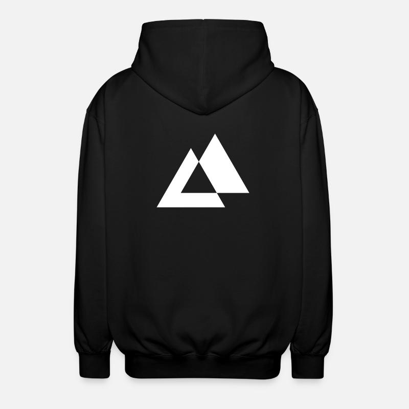 Conception des triangles géométriques - Veste à capuche unisexe - noir