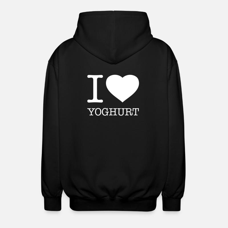 J’ADORE LE YAOURT Yaourt - Veste à capuche unisexe - noir