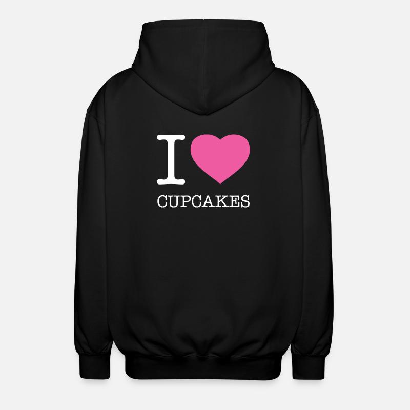 J’ADORE LES CUPCAKES - Veste à capuche unisexe - noir