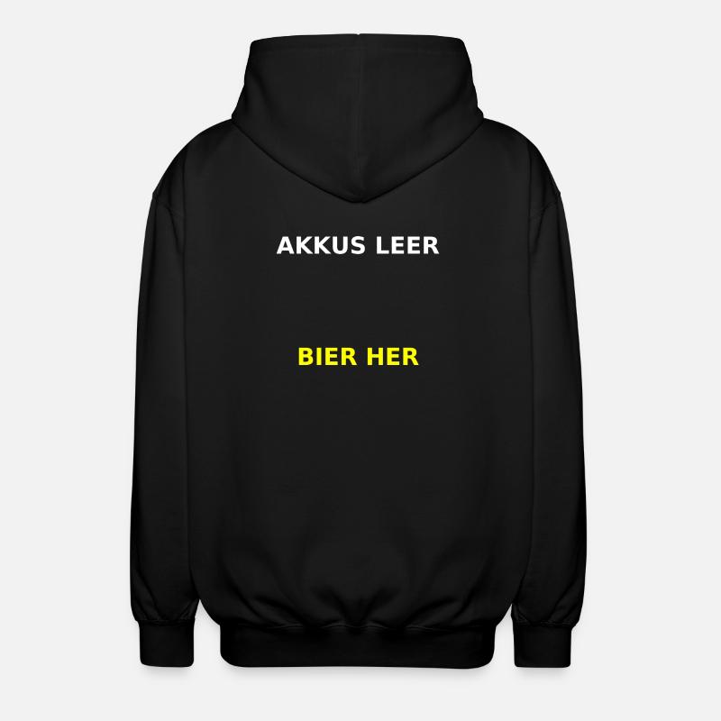 Akkus&Bier - Unisex Kapuzenjacke - Schwarz