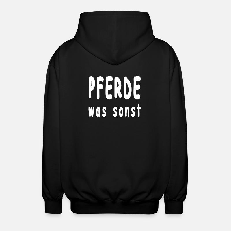 Pferde - Unisex Kapuzenjacke - Schwarz