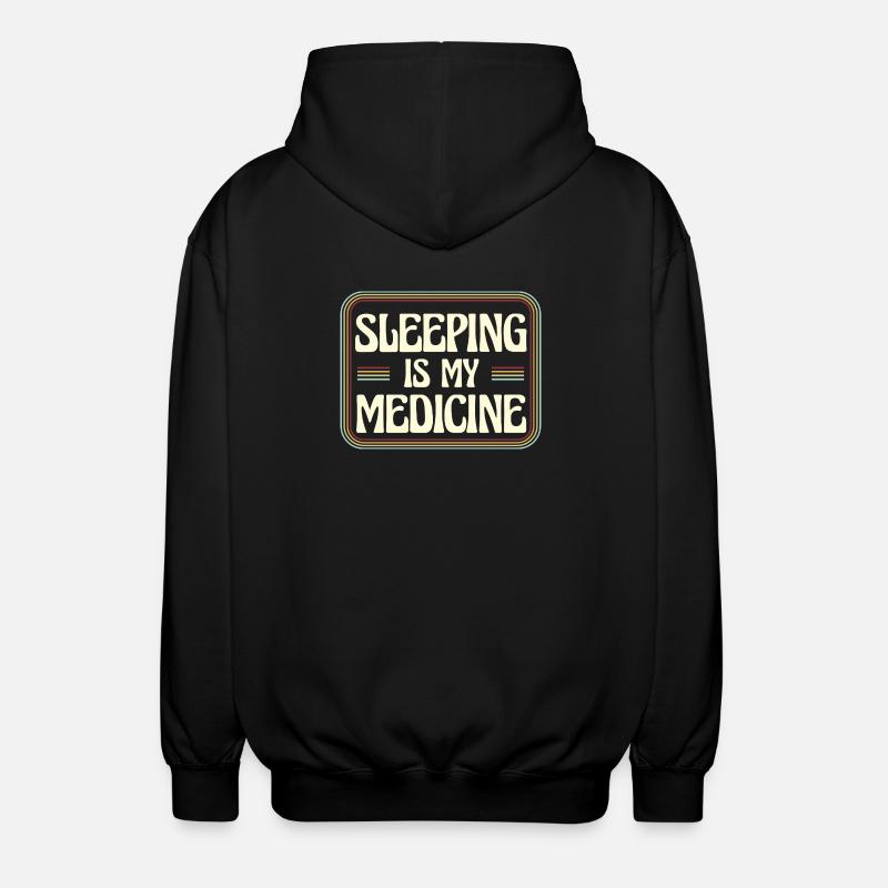 Dormir, c’est mon remède - Veste à capuche unisexe - noir