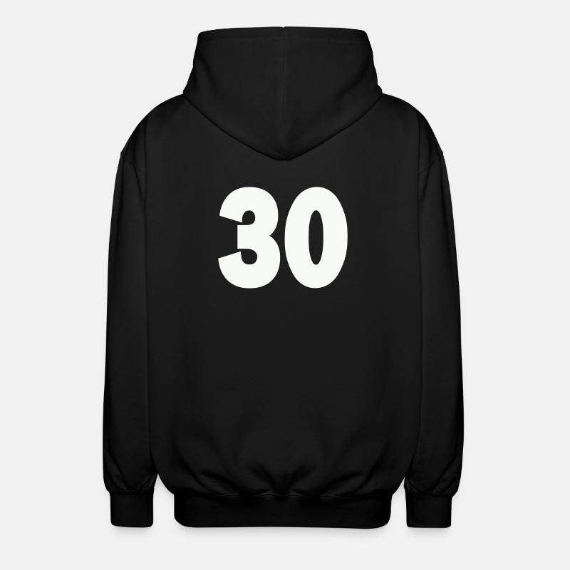 30- - Unisex Kapuzenjacke - Schwarz