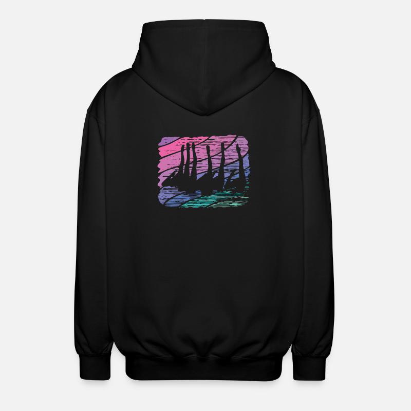Artistic Swim Team Synchronized Swimming - Unisex Hooded Jacket - black