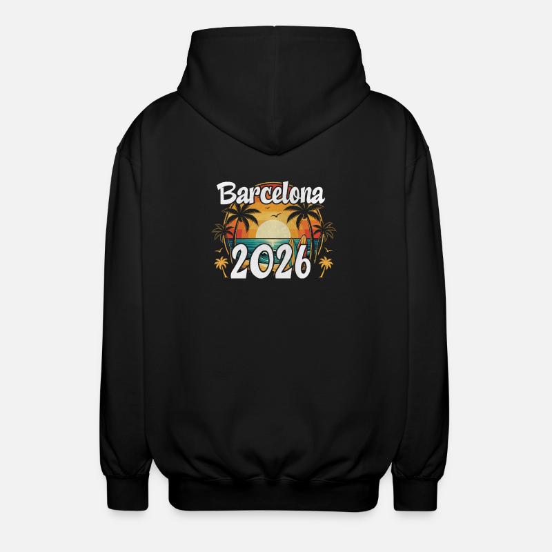 Barcelone 2026 - Veste à capuche unisexe - noir