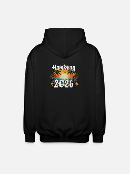 Hamburg 2026 - Unisex Kapuzenjacke - Schwarz