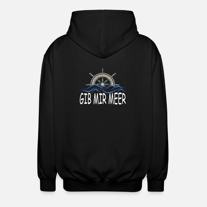 Gib mir Meer - Unisex Kapuzenjacke - Schwarz