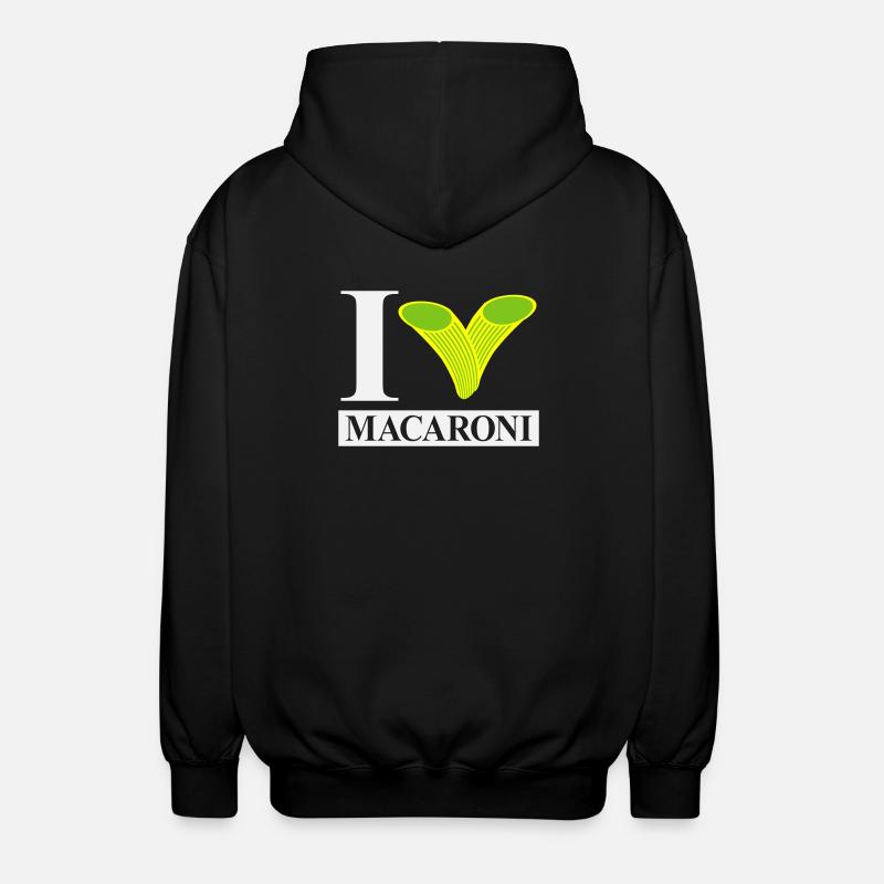 J’adore les macaronis - Veste à capuche unisexe - noir