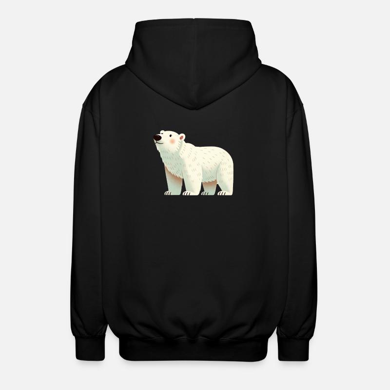 Eisbär - Unisex Kapuzenjacke - Schwarz