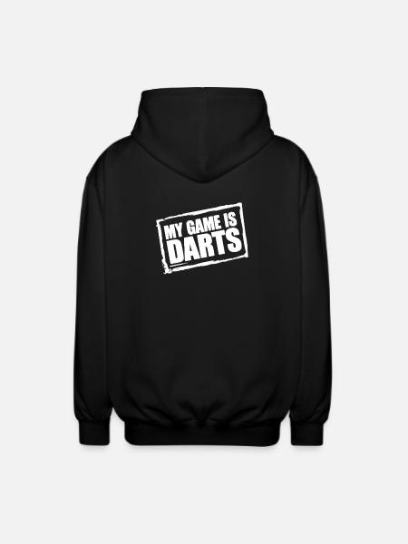 Darts Fun-hettegenser og -skjorte for ekte dartfans - Unisex-hettejakke - svart