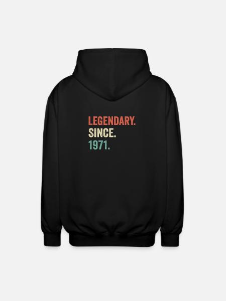 legendary since 1971 - Unisex Hooded Jacket - black