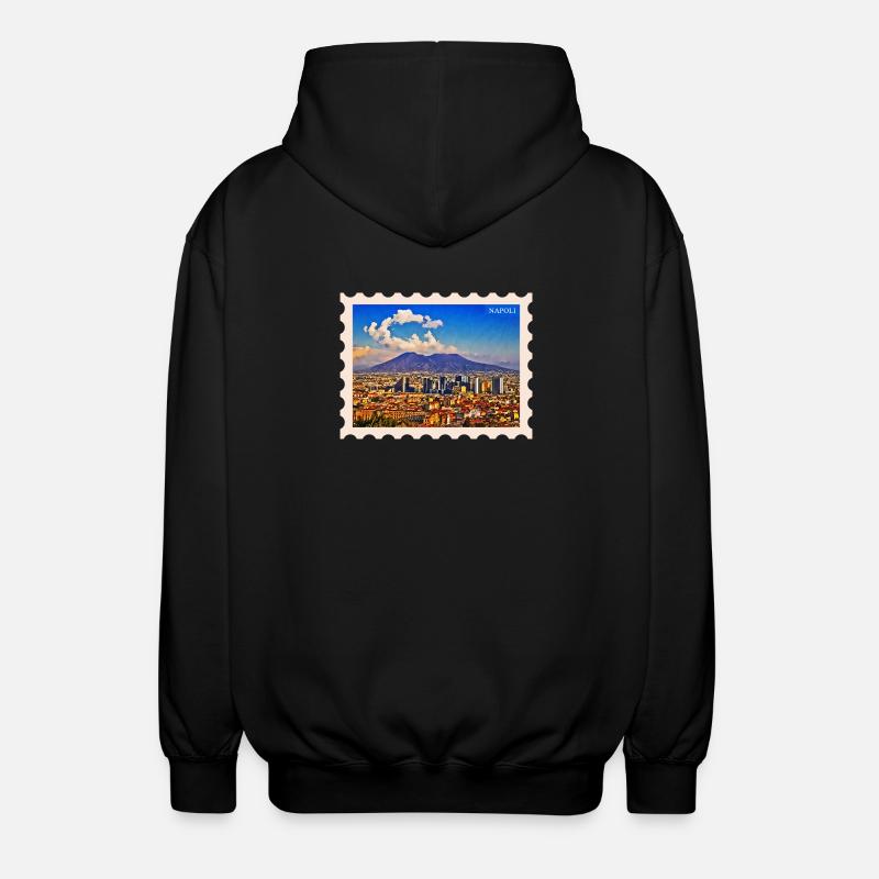 Silhouette de Naples Vesuvio - Veste à capuche unisexe - noir