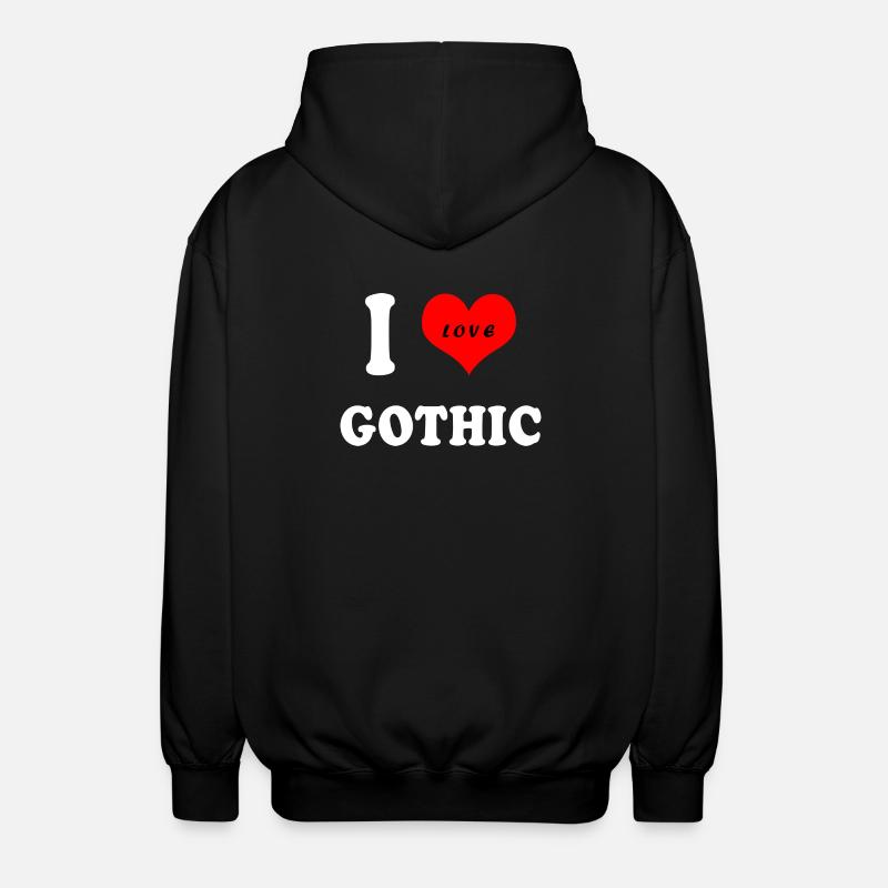 J'adore le gothique - Veste à capuche unisexe - noir
