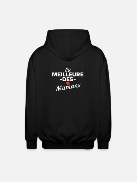 The best mom - Unisex Hooded Jacket - black