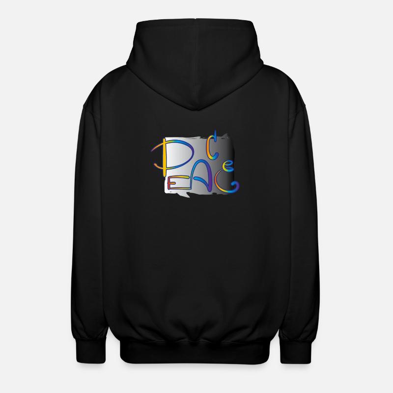 Peace Frieden - Unisex Kapuzenjacke - Schwarz