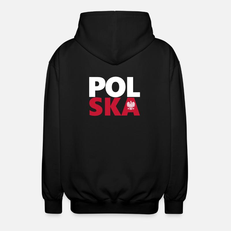 Pologne - Veste à capuche unisexe - noir