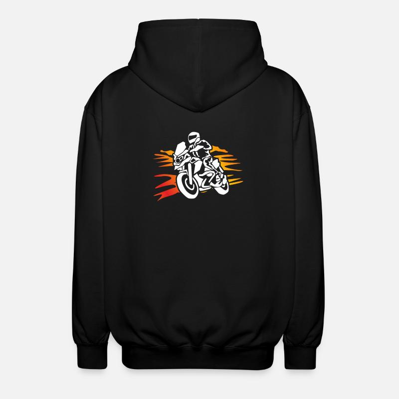Biker Shirt Motorradfahrer - Unisex Kapuzenjacke - Schwarz