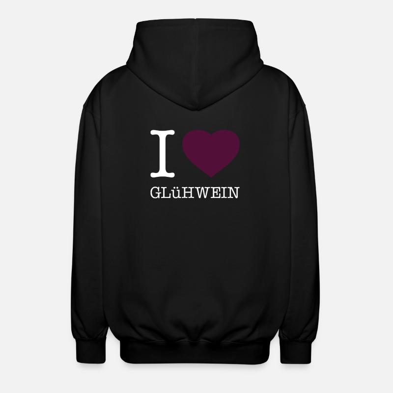 J’adore le vin chaud - Veste à capuche unisexe - noir