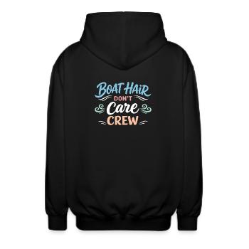 Seehaare Kümmern Sich Nicht Um - Unisex Kapuzenjacke - Schwarz - Hinten - AI Model Male 185 light (185cm)