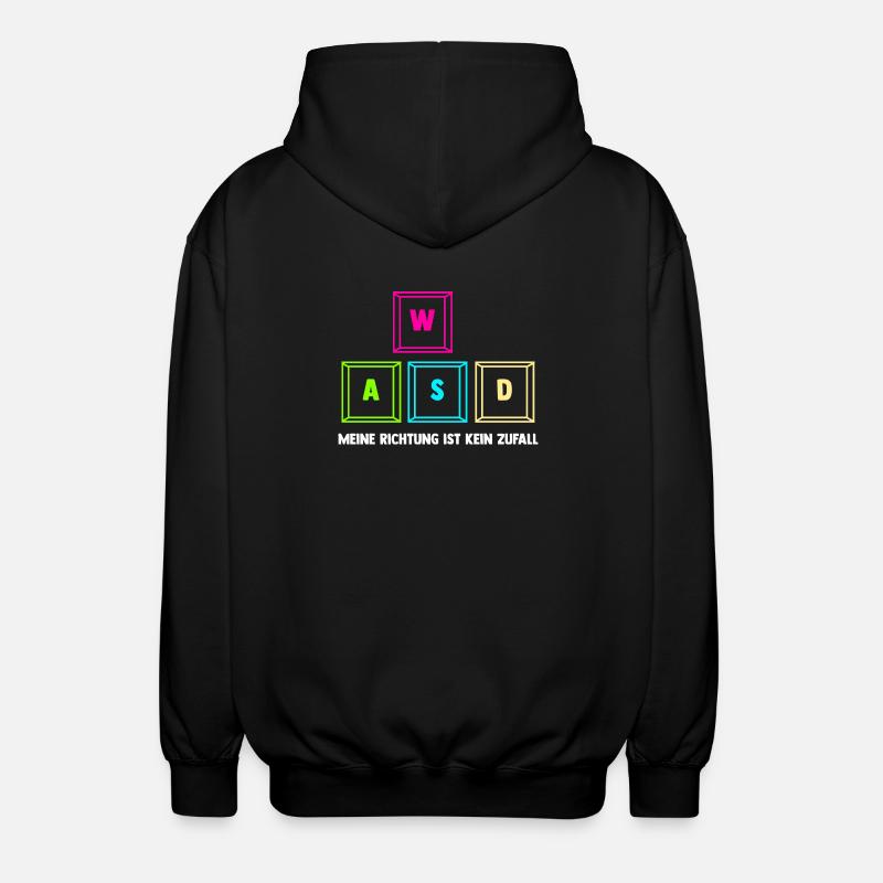 Zocken Computerspieler Zocker Gaming Gamer - Unisex Kapuzenjacke - Schwarz
