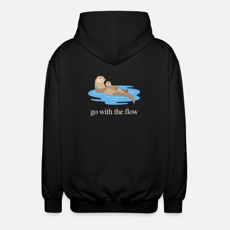 Nimm das Flow Otter Duo - Unisex Kapuzenjacke - Schwarz