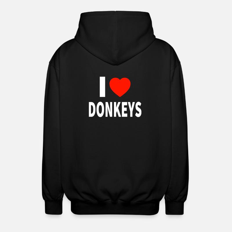 Esel - Unisex Kapuzenjacke - Schwarz