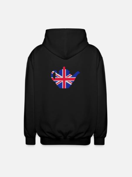 British teapot 3clr - Unisex Kapuzenjacke - Schwarz