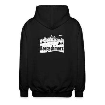 Bergschmerz - Unisex Kapuzenjacke - Schwarz - Hinten - AI Model Male 185 light (185cm)