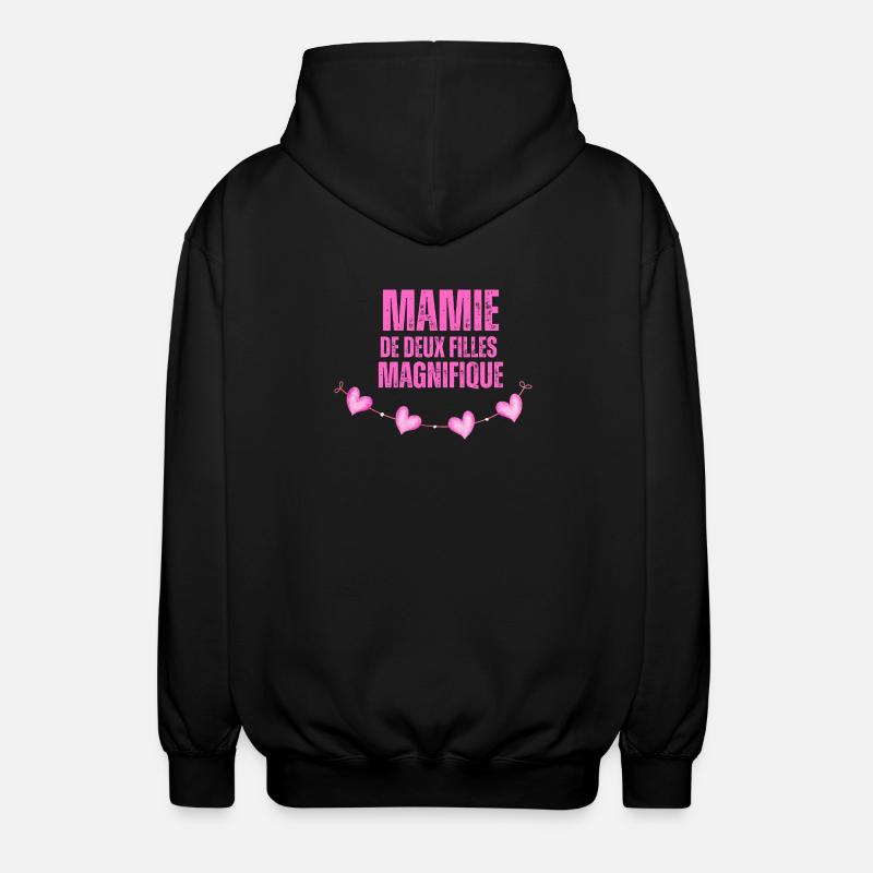 Die wunderschöne Oma beider Mädchen - Unisex Kapuzenjacke - Schwarz