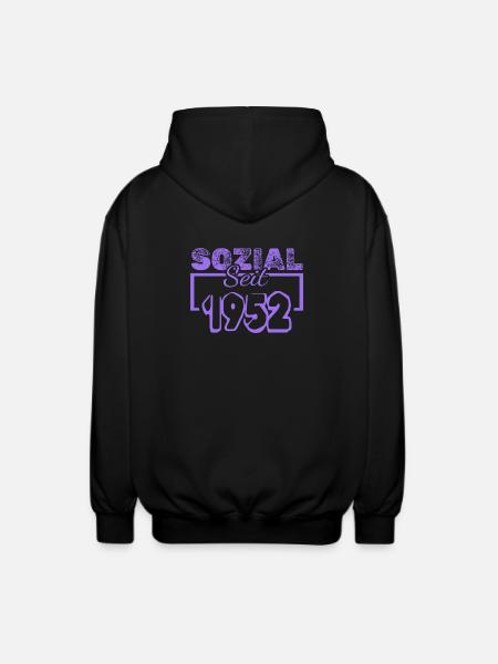 Sozial 1952 - Unisex Kapuzenjacke - Schwarz