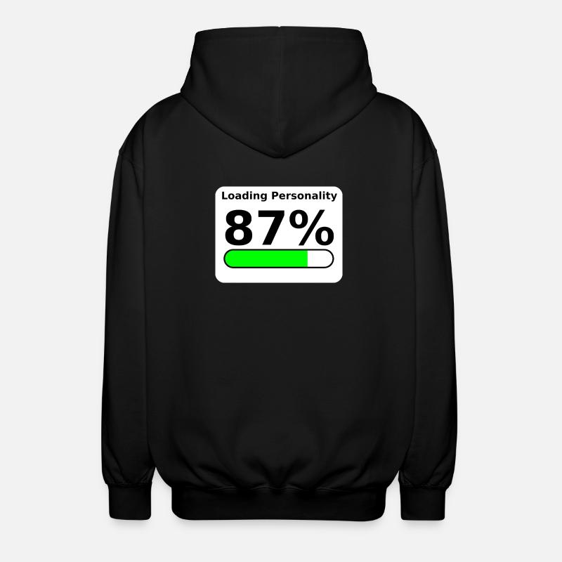 Loading Personality 87% – Nerdy Statement Tee - Unisex Kapuzenjacke - Schwarz