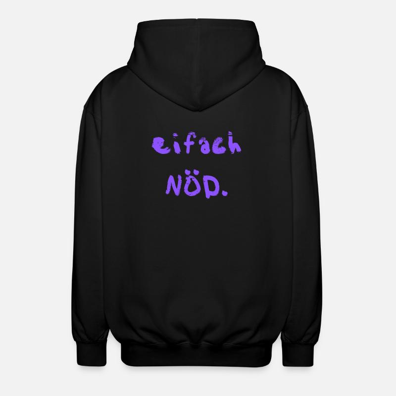 eifach NÖD. in lila  - Unisex Kapuzenjacke - Schwarz