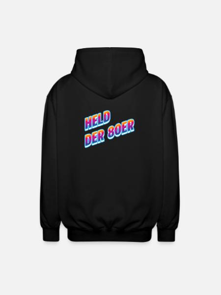 Hero of the 80s Neon Retro - Unisex Hooded Jacket - black