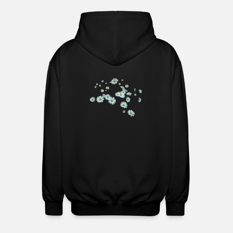 Margerite - Unisex Kapuzenjacke - Schwarz