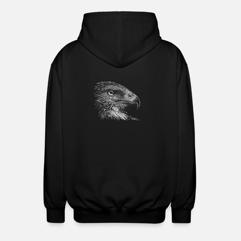 Adler - Unisex Kapuzenjacke - Schwarz