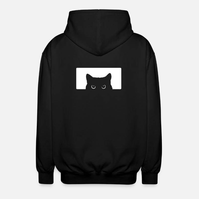 Cat look cat look - Unisex Hooded Jacket - black