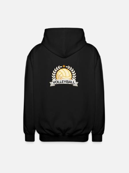 Volleyball Sieg-Abzeichen - Unisex Kapuzenjacke - Schwarz