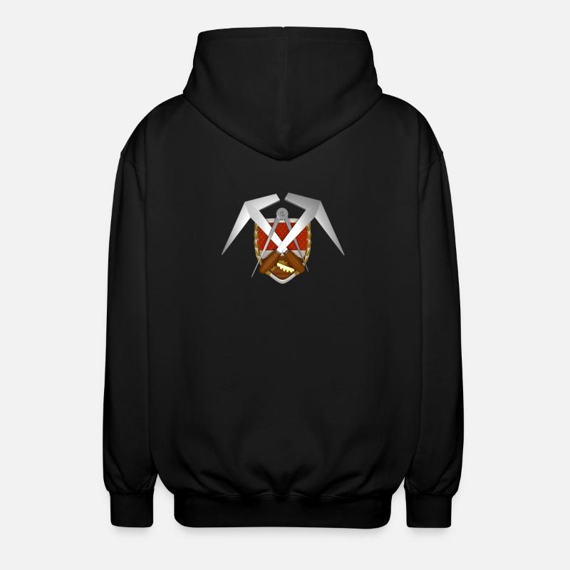 Emblème de toiture d’artisanat - Veste à capuche unisexe - noir