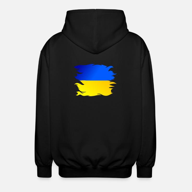 Drapeau de l’Ukraine Drapeau - Veste à capuche unisexe - noir
