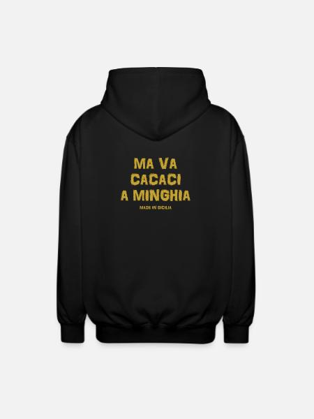 Sicilia t-shirt maglietta testo siciliano - Felpa unisex con cappuccio - nero