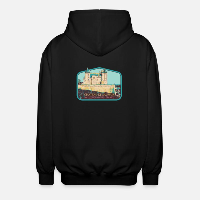 Château de Saumur, Loire-Tal - Unisex Kapuzenjacke - Schwarz