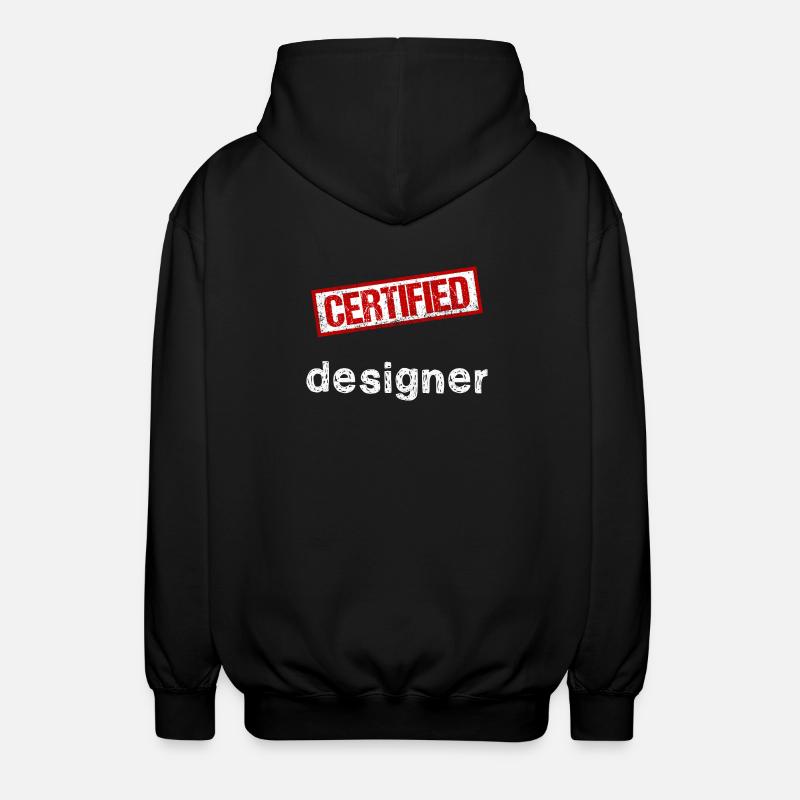 Designer - Unisex Hooded Jacket - black